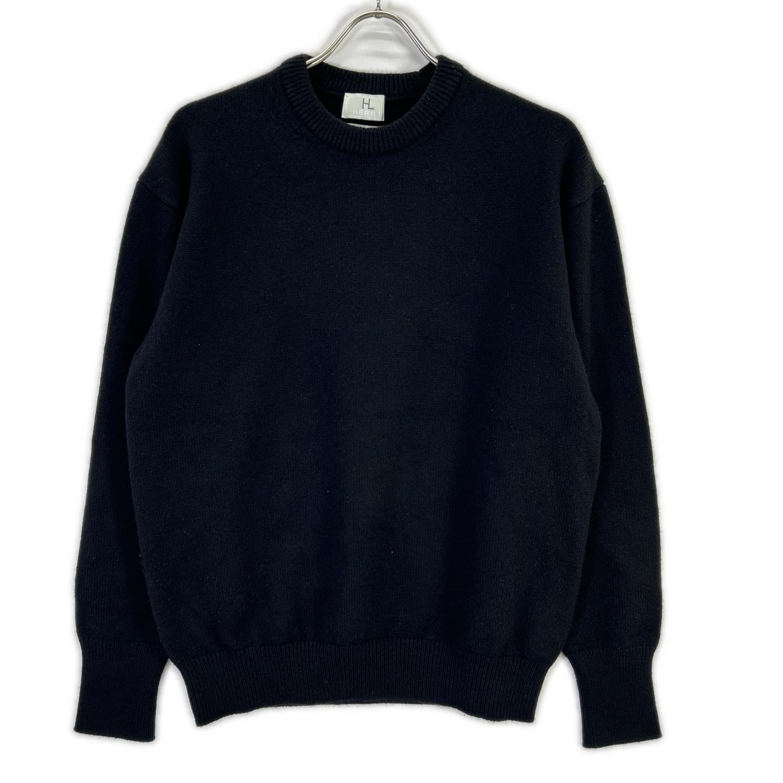 HERILL ヘリル 25AW 25-080-HL-8090-30 ブラック Golden Cash Twist Pullover トップス