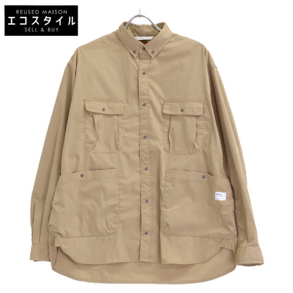 NANGA ナンガ NM2421-1H207-A ベージュ HINOC RIPSTOP CAMP SHIRT ヒノック リップストップ キャンプシャツ トップス