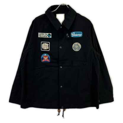 GOHEMP ゴーヘンプ GHJ6169BSN ブラック VALLEY JACKET ワッペン付きコーチジャケット ジャケット
