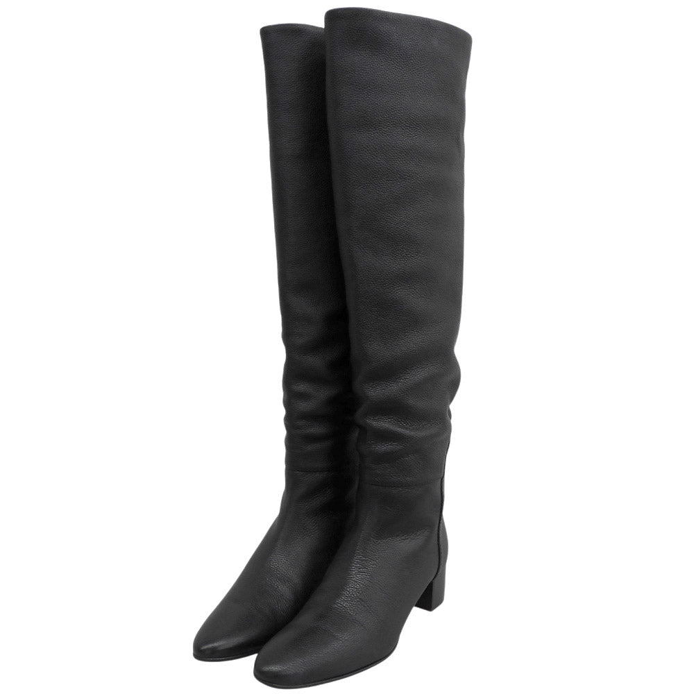 giuseppe zanotti ジュゼッペザノッティ 美品 ニーハイ ロングブーツ シューズ レディース レザー ブラック 39 シューズ