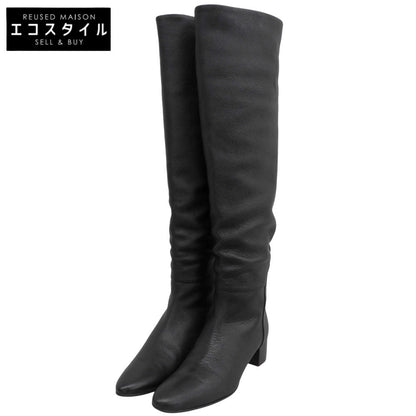 giuseppe zanotti ジュゼッペザノッティ 美品 ニーハイ ロングブーツ シューズ レディース レザー ブラック 39 シューズ
