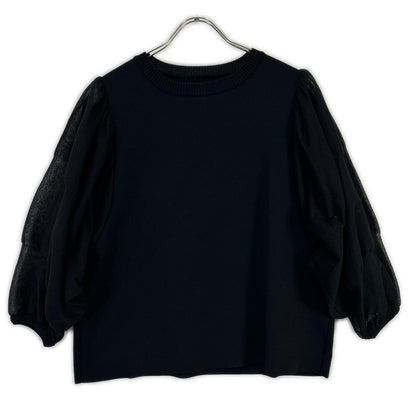 ADORE アドーア 531-5270615 25年製 ブラック シアースリーブニット トップス