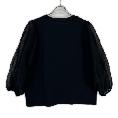 ADORE アドーア 531-5270615 25年製 ブラック シアースリーブニット トップス