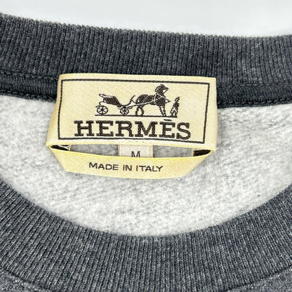 HERMES 爱马仕 52-5756 炭灰色×黑色 棉质 落肩运动衫 套头衫