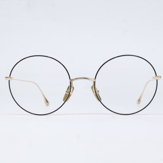 DITA ディータ 【美品】DTX506-52-03 BELIEVER BLK-GLD ラウンドシェイプ メガネフレーム 眼鏡