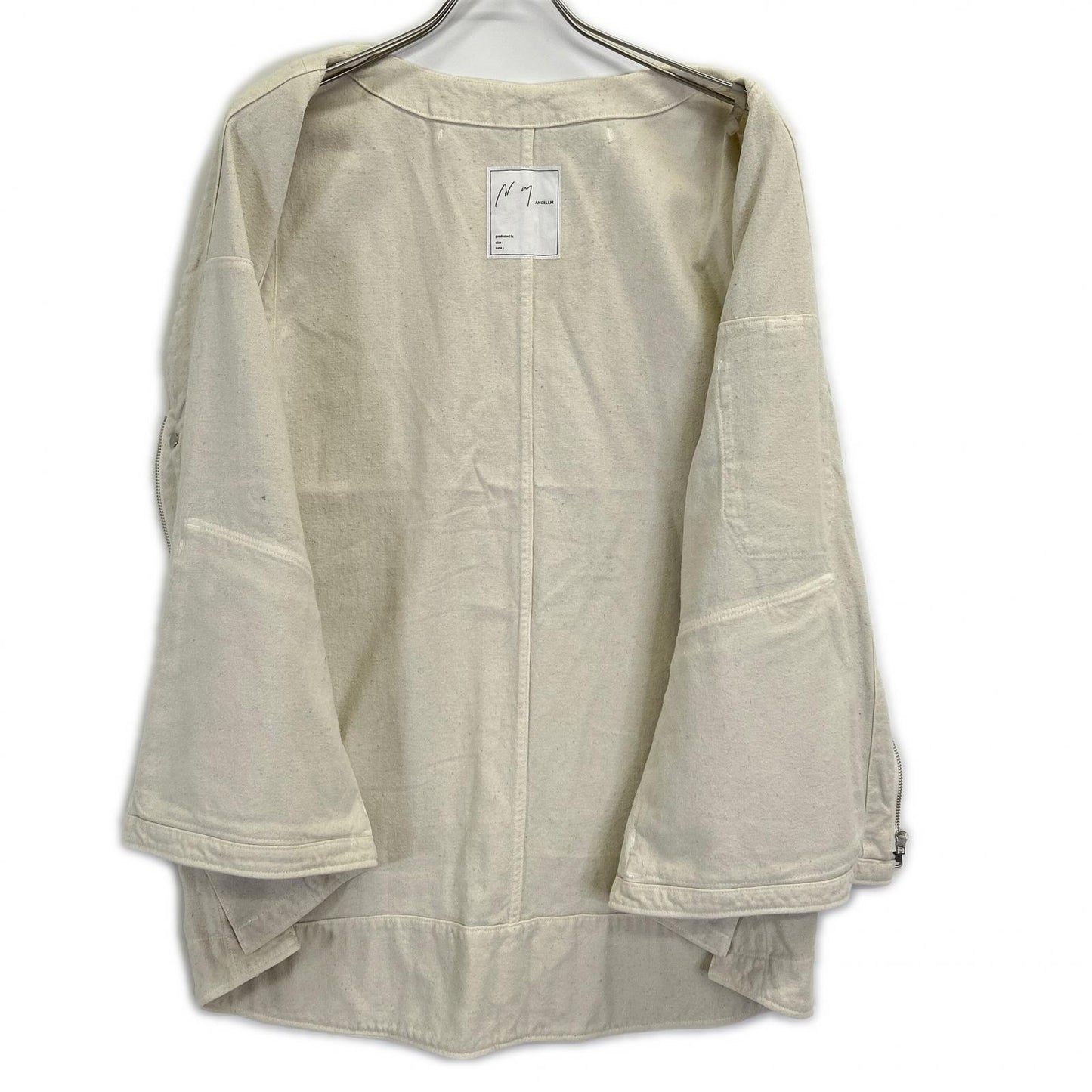 ANCELLM アンセルム 26SS ANC-JK82 白色 油漆泼溅 C/R DUCK UTILITY VEST 背心