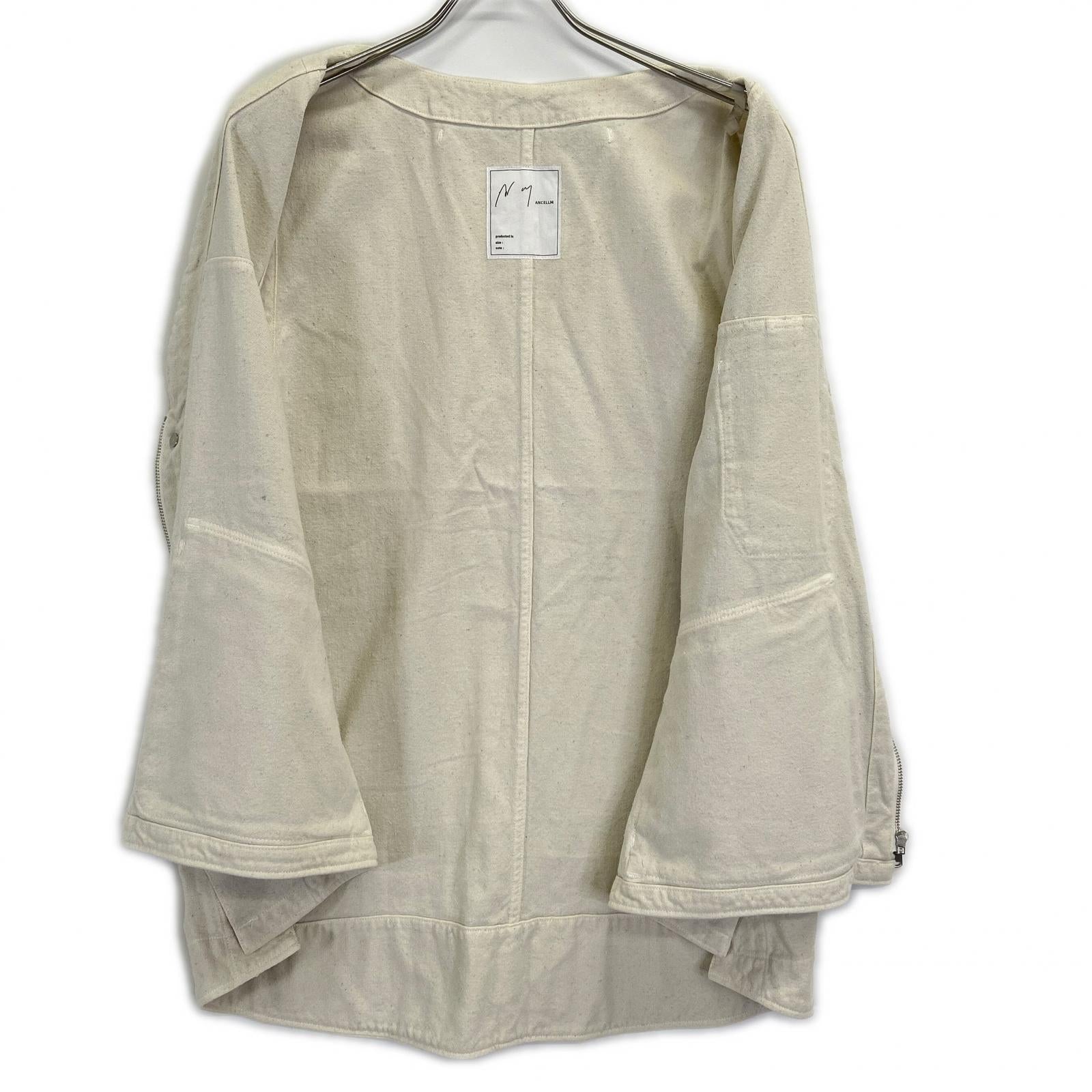 ANCELLM アンセルム 26SS ANC-JK82 白色 油漆泼溅 C/R DUCK UTILITY VEST 背心