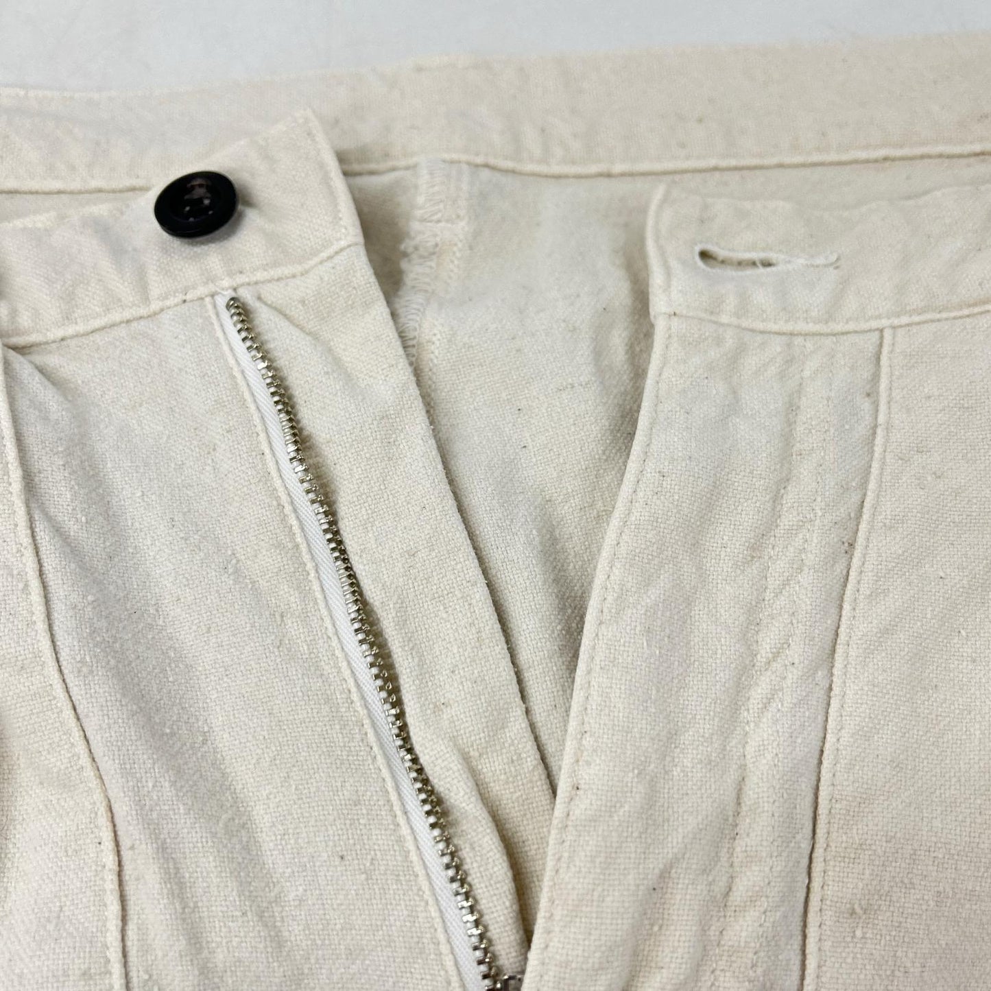 ANCELLM アンセルム 26SS ANC-PT112 ホワイト ペイント加工 C/R DUCK DOUBLEKNEE PANTS ボトムス