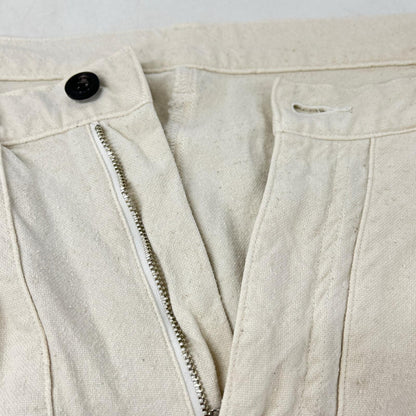 ANCELLM アンセルム 26SS ANC-PT112 ホワイト ペイント加工 C/R DUCK DOUBLEKNEE PANTS ボトムス