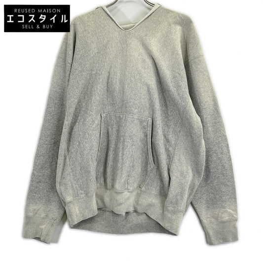 YLEVE イレーヴ グレー ORGANIC COTTON SUN FADED SWEAT HOODIE/サンフェード フーディ トップス