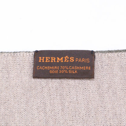 HERMES 爱马仕 【美品】ALE RETOUR 羊绒/丝绸 H标志 双面围巾