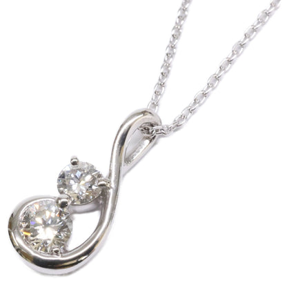FOREVERMARK フォーエバーマーク 仕上げ済み Pt900 x Pt850 Two D collection V2 ダイヤモンド 0.23ct/0.14ct ネックレス