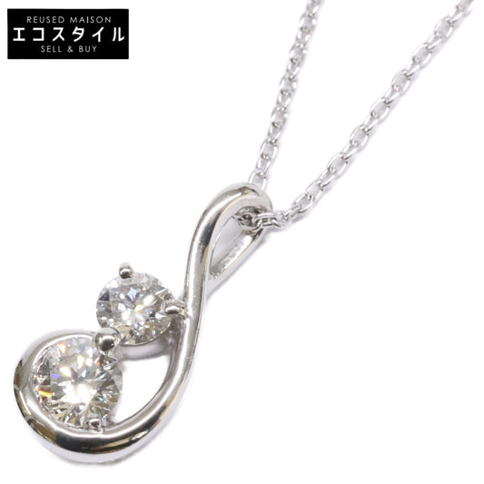FOREVERMARK フォーエバーマーク 仕上げ済み Pt900 x Pt850 Two D collection V2 ダイヤモンド 0.23ct/0.14ct ネックレス