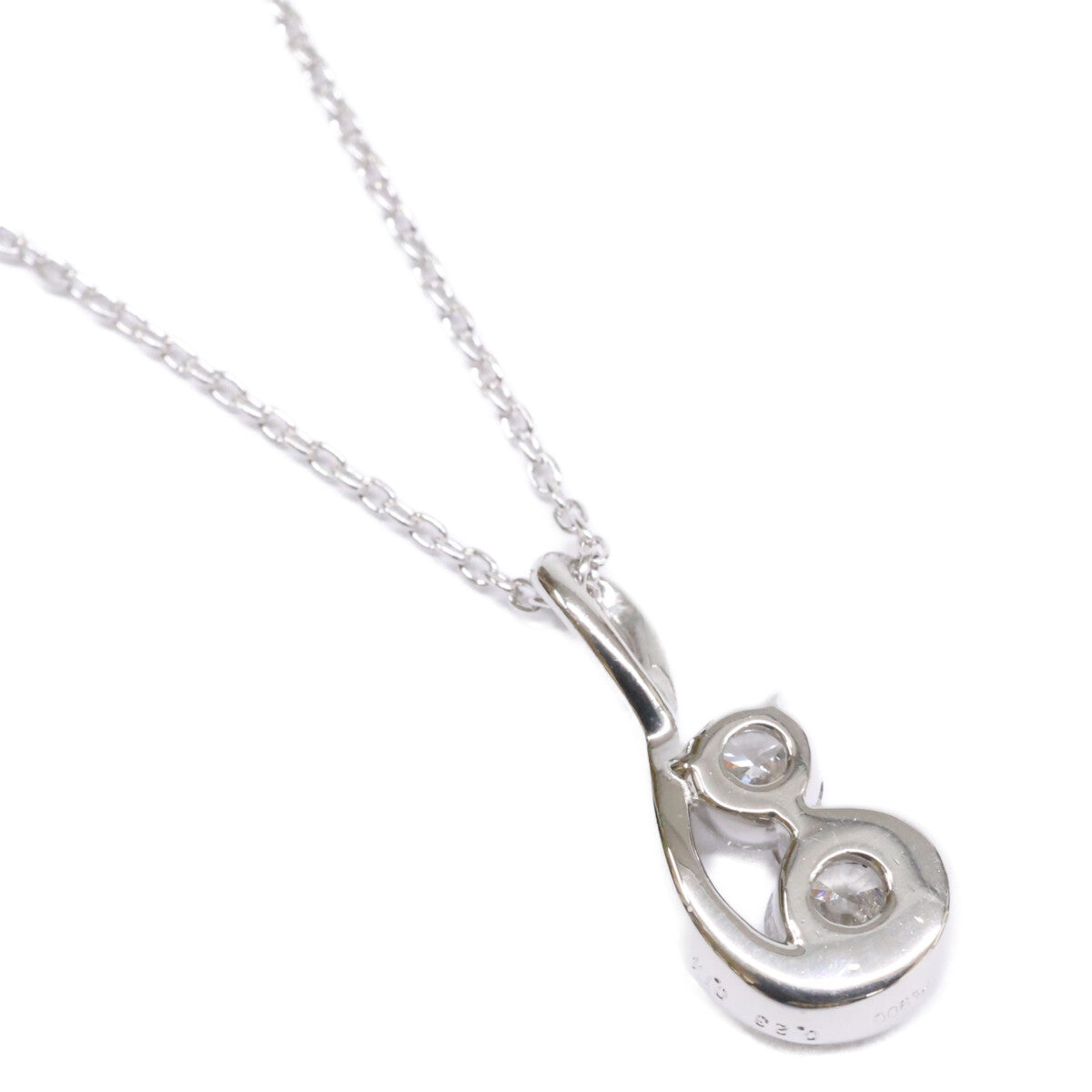 FOREVERMARK フォーエバーマーク 仕上げ済み Pt900 x Pt850 Two D collection V2 ダイヤモンド 0.23ct/0.14ct ネックレス