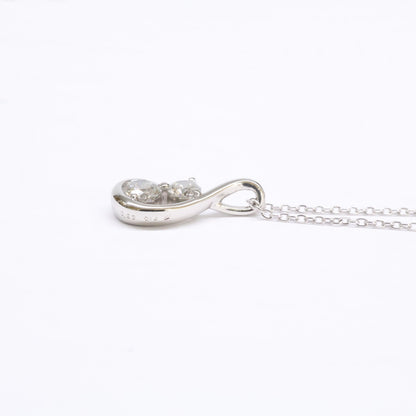FOREVERMARK フォーエバーマーク 仕上げ済み Pt900 x Pt850 Two D collection V2 ダイヤモンド 0.23ct/0.14ct ネックレス