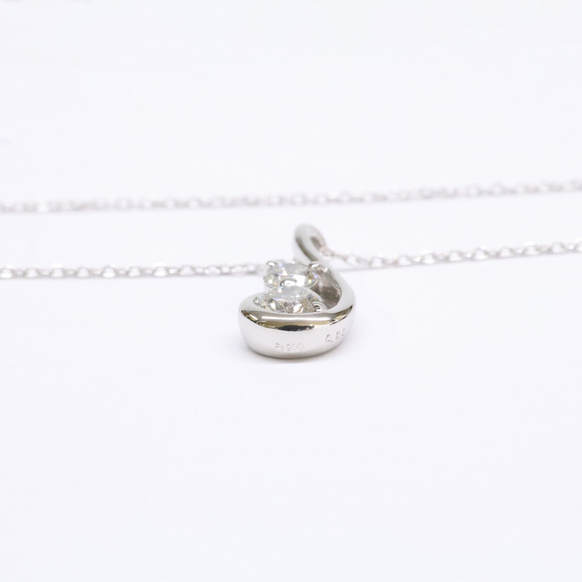 FOREVERMARK フォーエバーマーク 仕上げ済み Pt900 x Pt850 Two D collection V2 ダイヤモンド 0.23ct/0.14ct ネックレス
