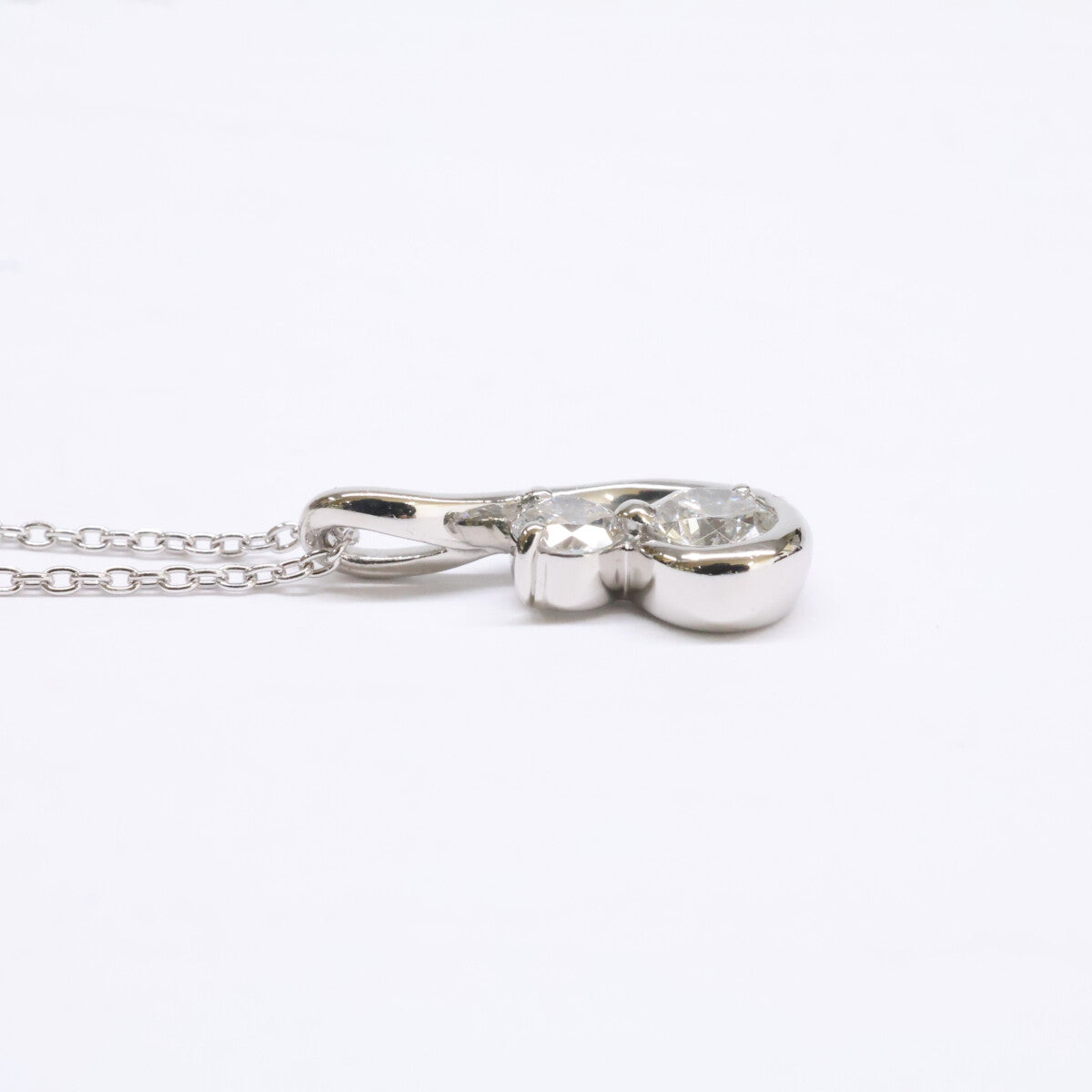 FOREVERMARK フォーエバーマーク 仕上げ済み Pt900 x Pt850 Two D collection V2 ダイヤモンド 0.23ct/0.14ct ネックレス