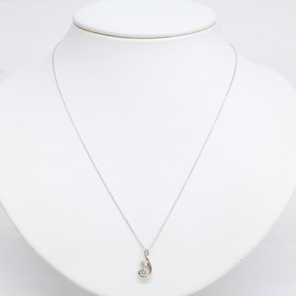 FOREVERMARK フォーエバーマーク 仕上げ済み Pt900 x Pt850 Two D collection V2 ダイヤモンド 0.23ct/0.14ct ネックレス