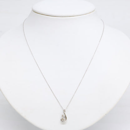 FOREVERMARK フォーエバーマーク 仕上げ済み Pt900 x Pt850 Two D collection V2 ダイヤモンド 0.23ct/0.14ct ネックレス