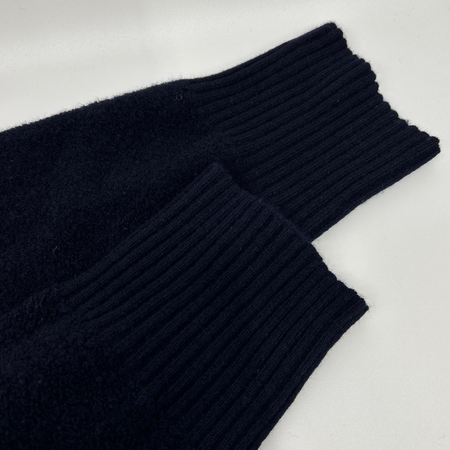 ADORE アドーア 24AW 531-4270004 ネイビー ウール サイドスリット パイルニットプルオーバー トップス