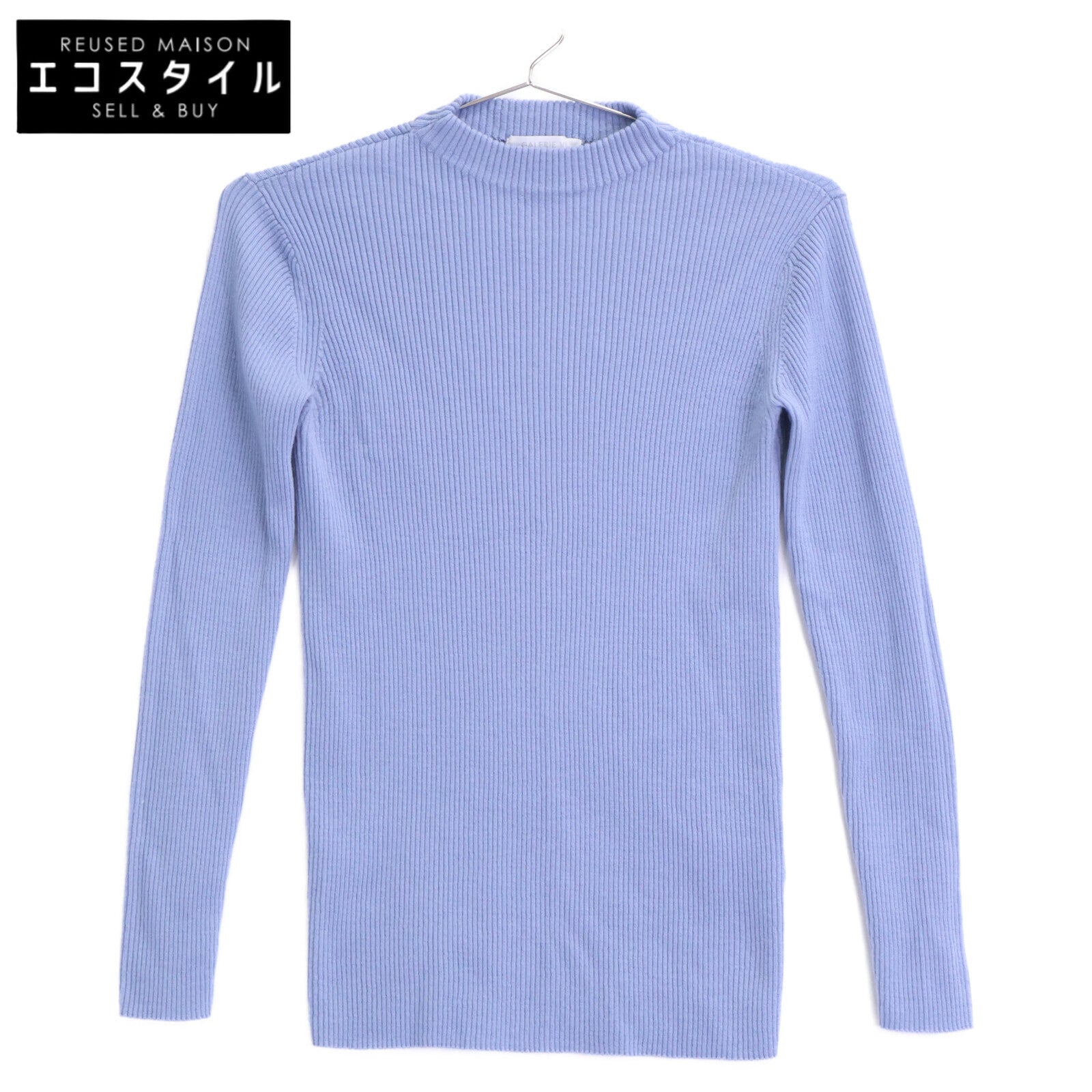 GALERIE VIE ギャルリーヴィー 24AW 23024402107 ライトブルー プルミエールウールリブ ビルドネックプルオーバー トップス