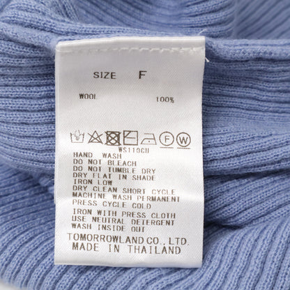 GALERIE VIE ギャルリーヴィー 24AW 23024402107 ライトブルー プルミエールウールリブ ビルドネックプルオーバー トップス