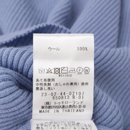 GALERIE VIE ギャルリーヴィー 24AW 23024402107 ライトブルー プルミエールウールリブ ビルドネックプルオーバー トップス