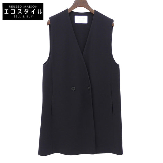BALLSEY ボールジー 美品 トリアセテート混 ダブルブレスト ロングジレ ベスト レディース ネイビー 36 11-02-22-07133 ベスト