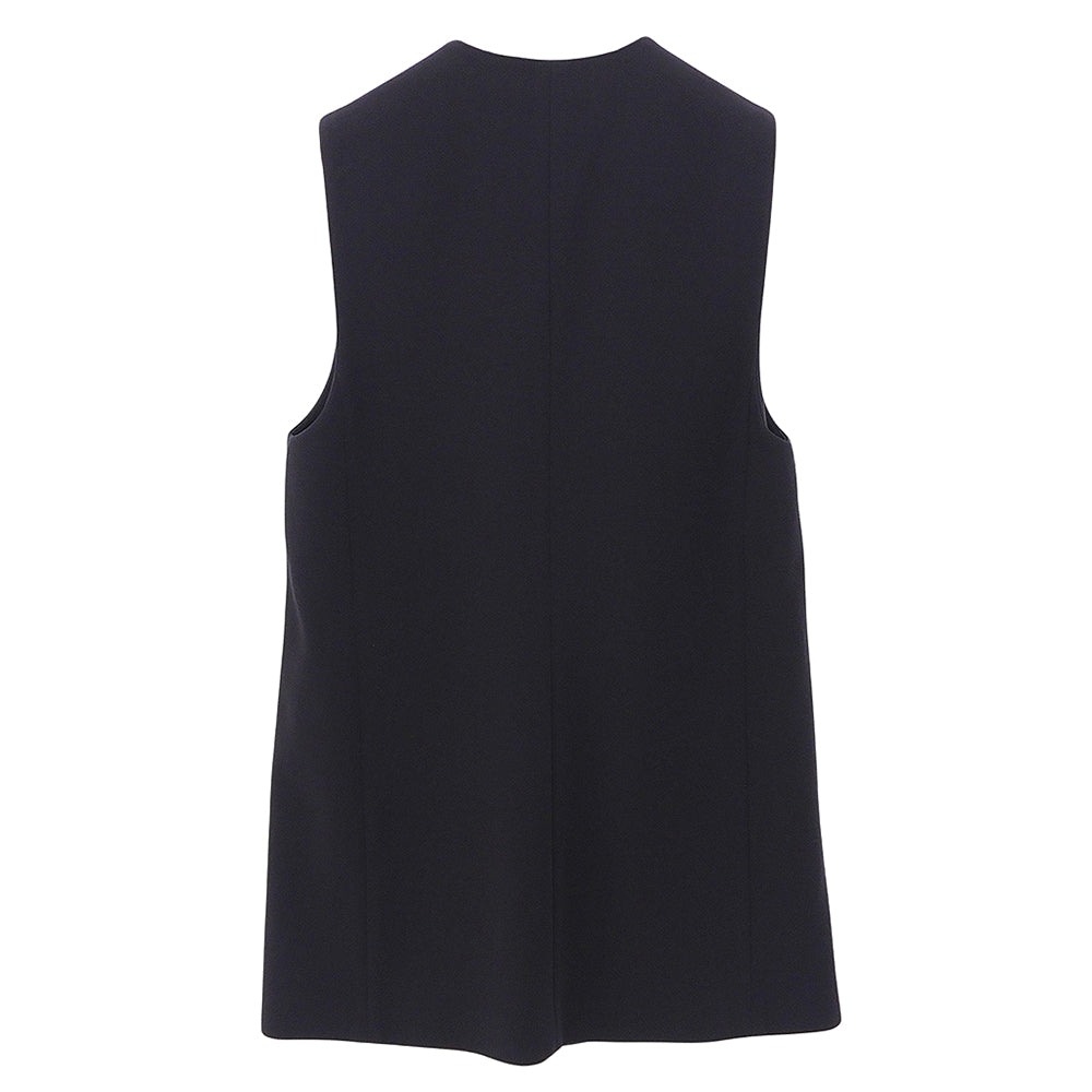 BALLSEY ボールジー 美品 トリアセテート混 ダブルブレスト ロングジレ ベスト レディース ネイビー 36 11-02-22-07133 ベスト