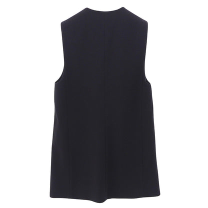 BALLSEY ボールジー 美品 トリアセテート混 ダブルブレスト ロングジレ ベスト レディース ネイビー 36 11-02-22-07133 ベスト