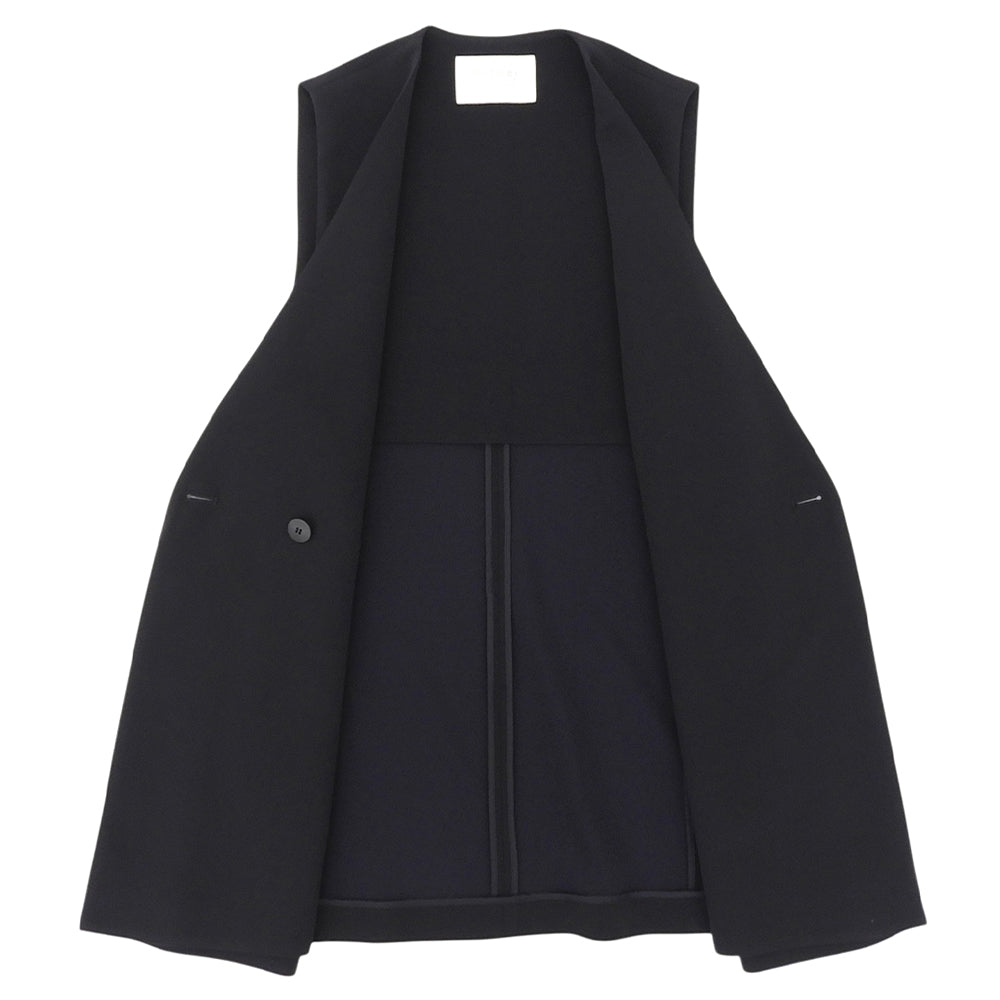 BALLSEY ボールジー 美品 トリアセテート混 ダブルブレスト ロングジレ ベスト レディース ネイビー 36 11-02-22-07133 ベスト