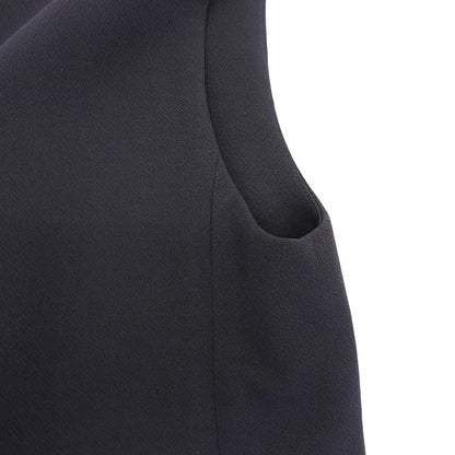 BALLSEY ボールジー 美品 トリアセテート混 ダブルブレスト ロングジレ ベスト レディース ネイビー 36 11-02-22-07133 ベスト