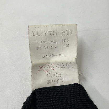 Y's ワイズ YL-T78-907 ブラック ポリエステル クルーネック シアーロングスリーブカットソー トップス