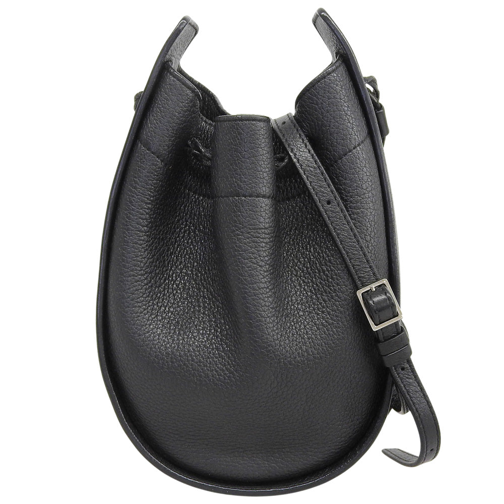 THE ROW ザ ロウ Drawstring Pouch レザー ショルダーバッグ レディース ブラック ショルダーバッグ