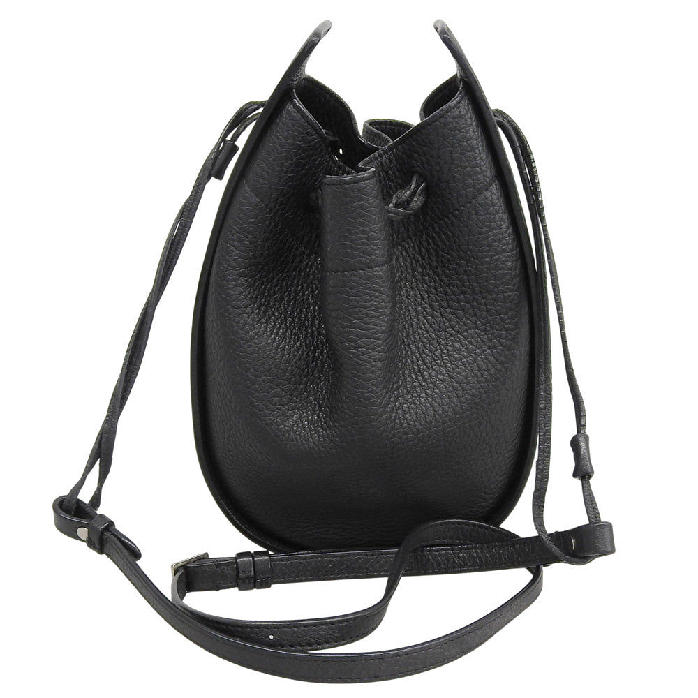 THE ROW ザ ロウ Drawstring Pouch レザー ショルダーバッグ レディース ブラック ショルダーバッグ