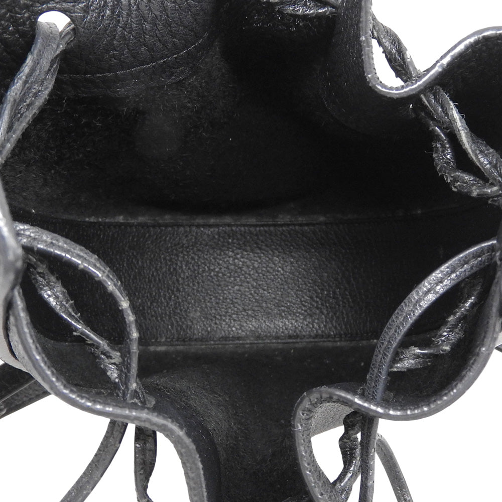 THE ROW ザ ロウ Drawstring Pouch レザー ショルダーバッグ レディース ブラック ショルダーバッグ