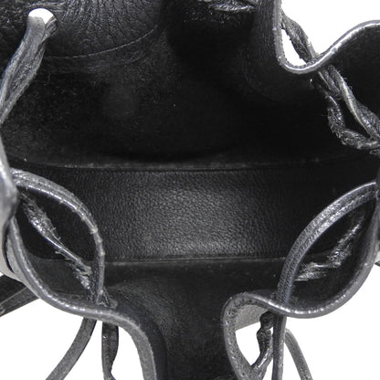 THE ROW ザ ロウ Drawstring Pouch レザー ショルダーバッグ レディース ブラック ショルダーバッグ