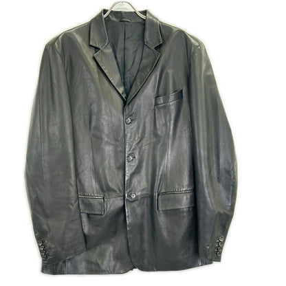 JILSANDER ジルサンダー ブラック レザー 3B テーラードジャケット ジャケット