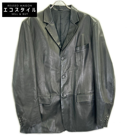 JILSANDER ジルサンダー ブラック レザー 3B テーラードジャケット ジャケット