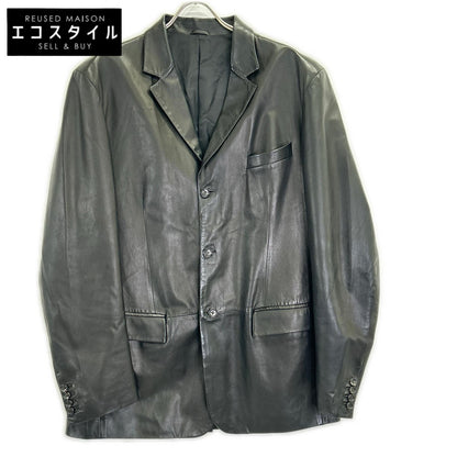 JILSANDER ジルサンダー ブラック レザー 3B テーラードジャケット ジャケット