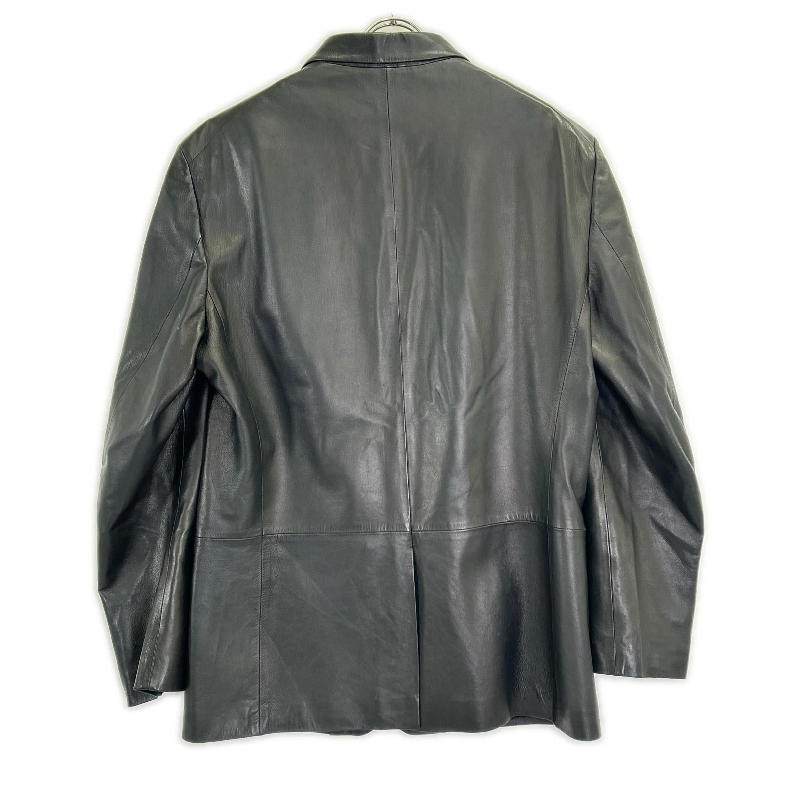 JILSANDER ジルサンダー ブラック レザー 3B テーラードジャケット ジャケット