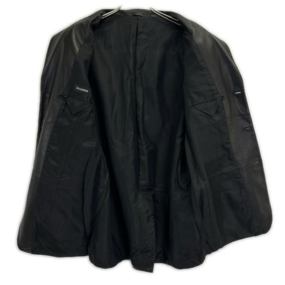 JILSANDER ジルサンダー ブラック レザー 3B テーラードジャケット ジャケット