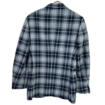 ISAIA 7165 Gray 100% wool SAILOR tartan-check 2-button single-breasted jacket
