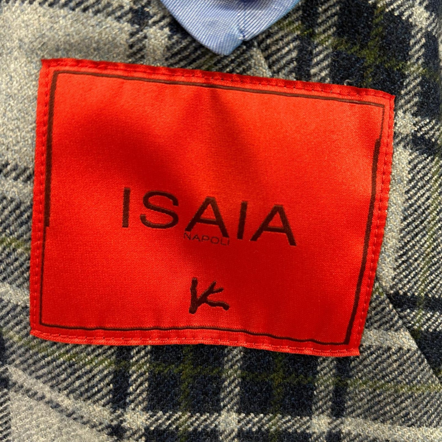 ISAIA 7165 Gray 100% wool SAILOR tartan-check 2-button single-breasted jacket