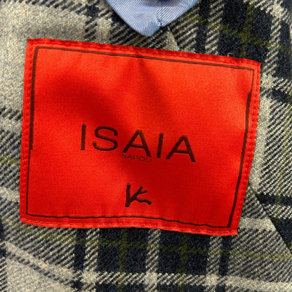 ISAIA 7165 Gray 100% wool SAILOR tartan-check 2-button single-breasted jacket