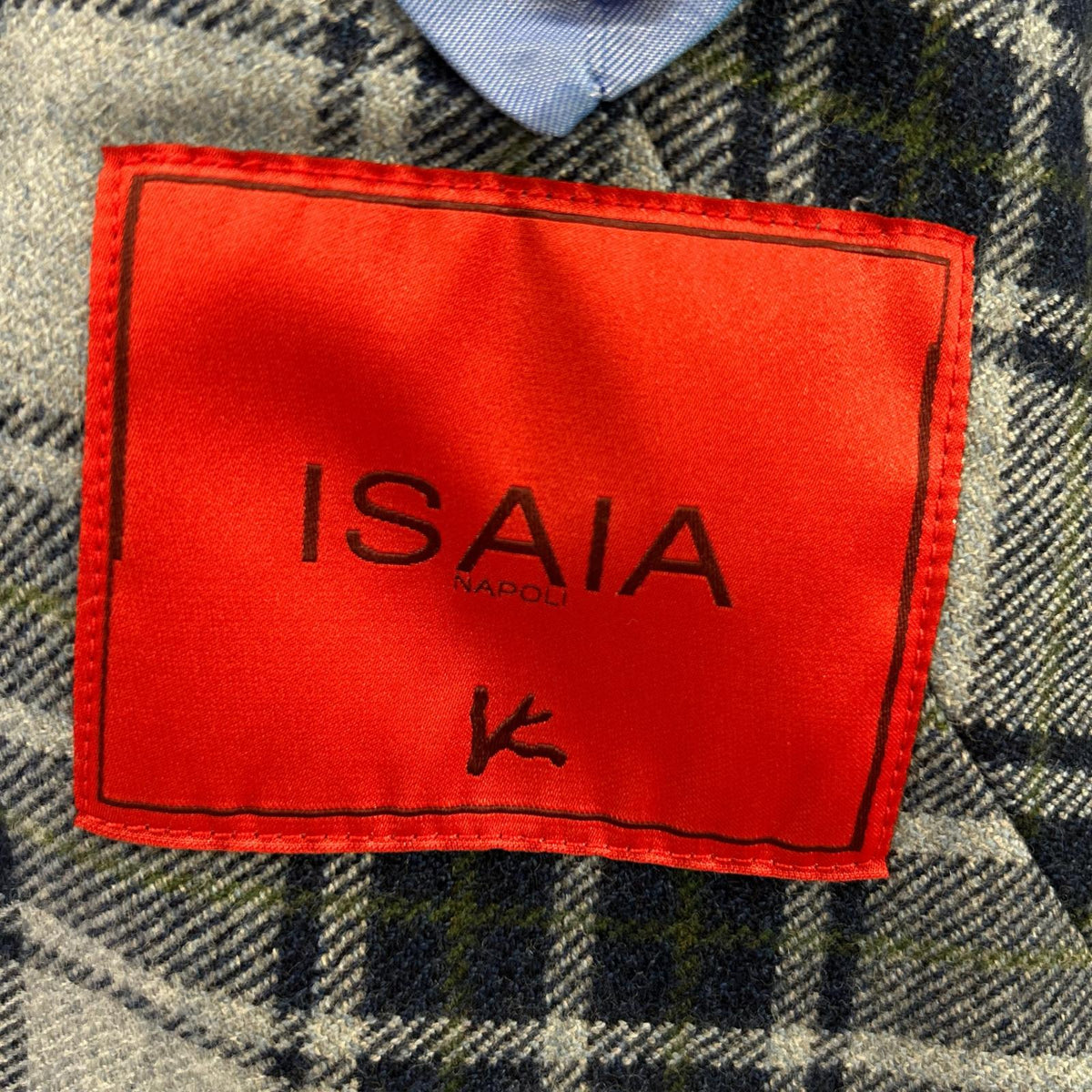 ISAIA 7165 Gray 100% wool SAILOR tartan-check 2-button single-breasted jacket