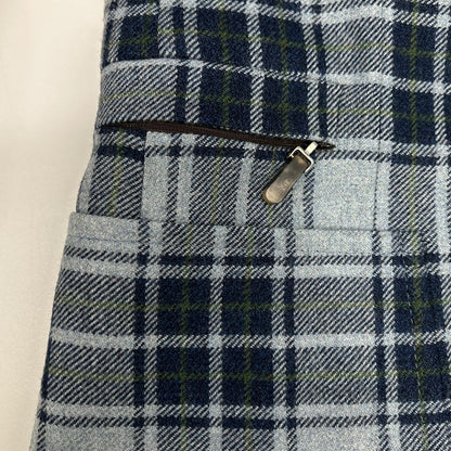 ISAIA 7165 Gray 100% wool SAILOR tartan-check 2-button single-breasted jacket