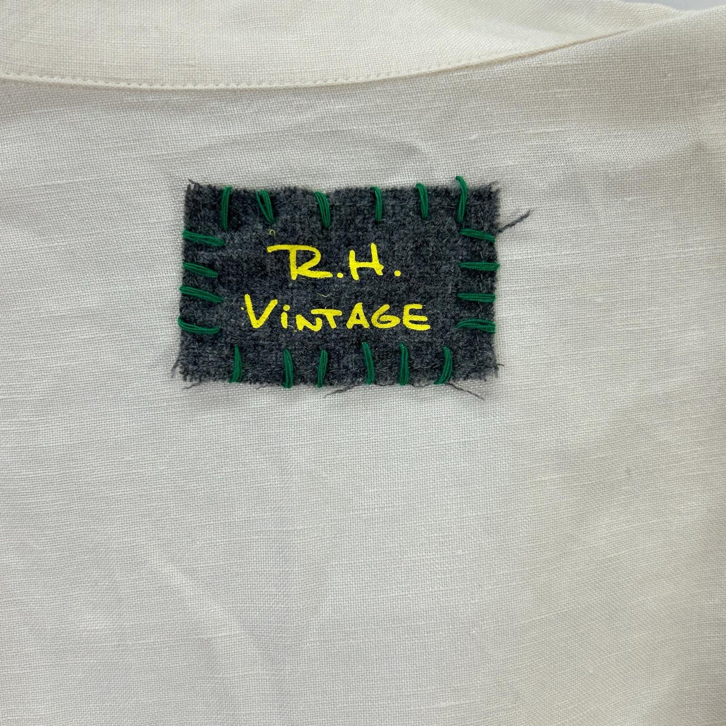 R.H VINTAGE Ron Herman Vintage 【×绿野仙踪】米白色印花亚麻粘纤衬衫 上衣