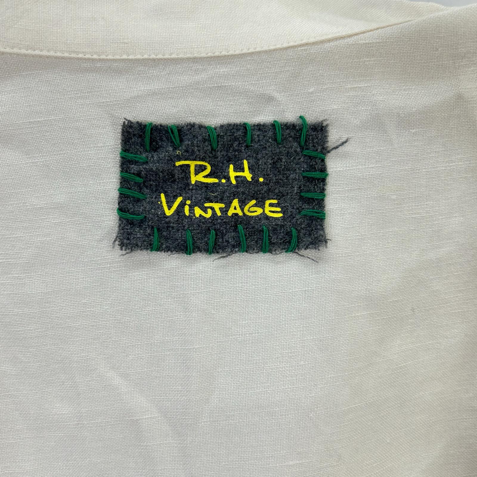 R.H VINTAGE Ron Herman Vintage 【×绿野仙踪】米白色印花亚麻粘纤衬衫 上衣