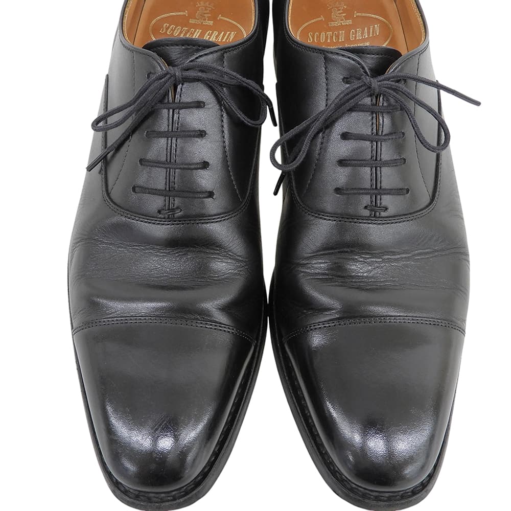 SCOTCH GRAIN スコッチグレイン 内羽根ストレートチップシューズ メンズ ブラック 25 1/2 NL4116 シューズ